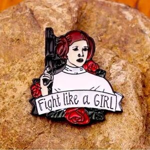 3/$25 Star Wars Disney Princess Leia “Fight Like A Girl” pin